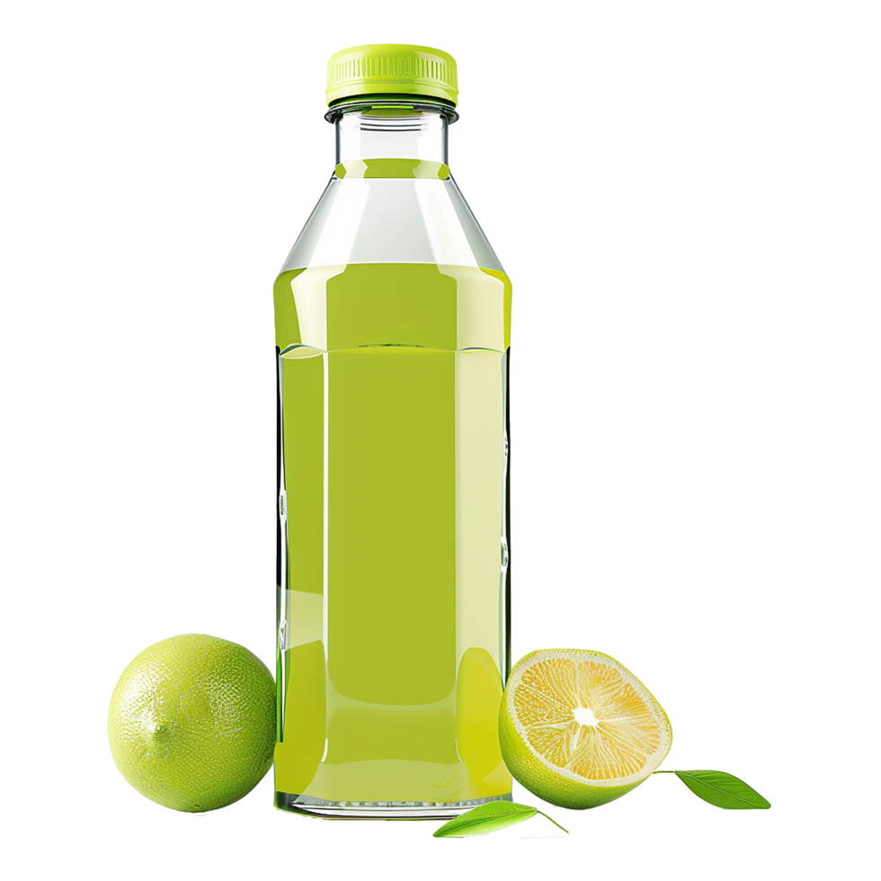 AI generated Juice bottle png isolated on transparent background