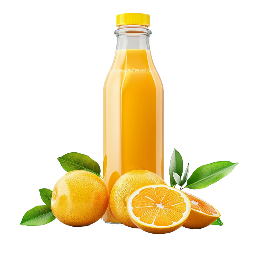 AI generated Juice bottle png isolated on transparent background