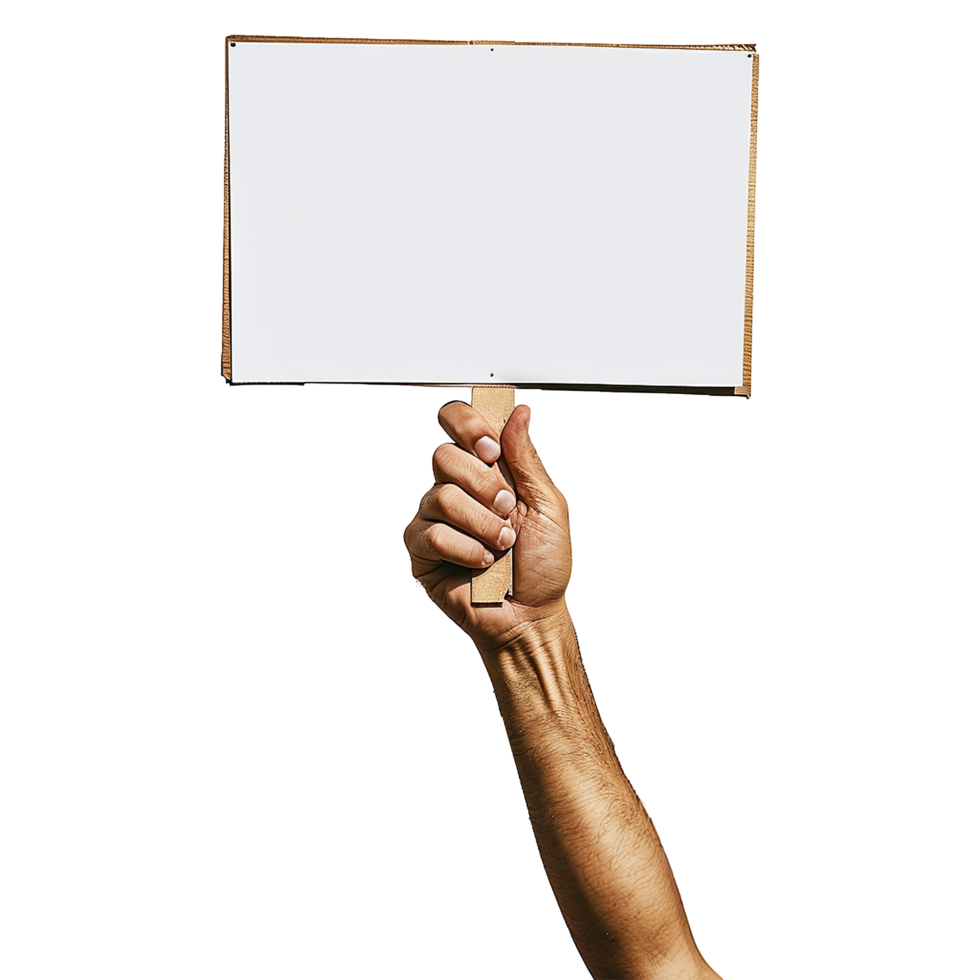 AI generated Handheld protest sign on transparent background png