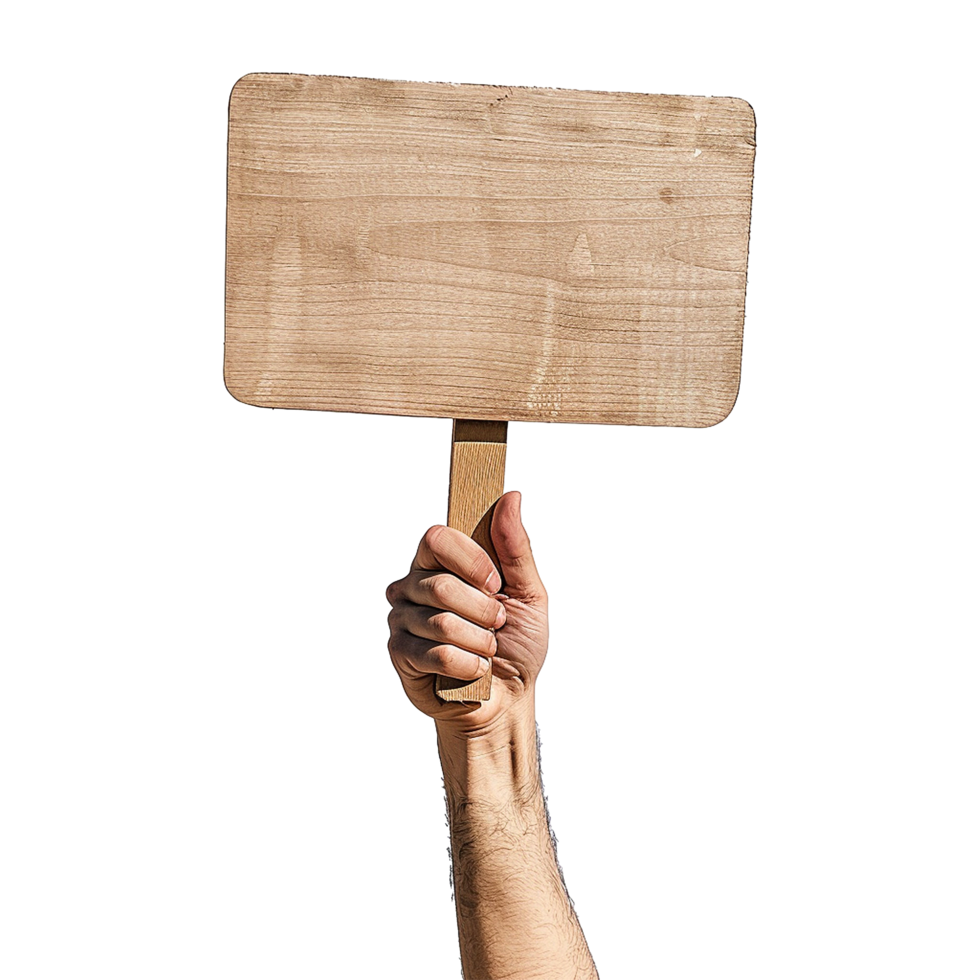 AI generated Handheld protest sign on transparent background png