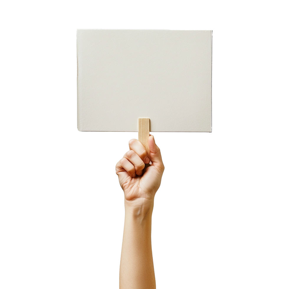 AI generated Handheld protest sign on transparent background png