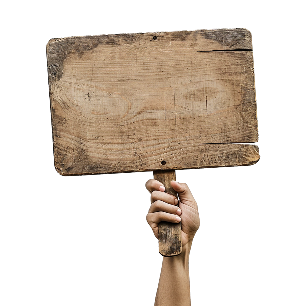 AI generated Handheld protest sign on transparent background png