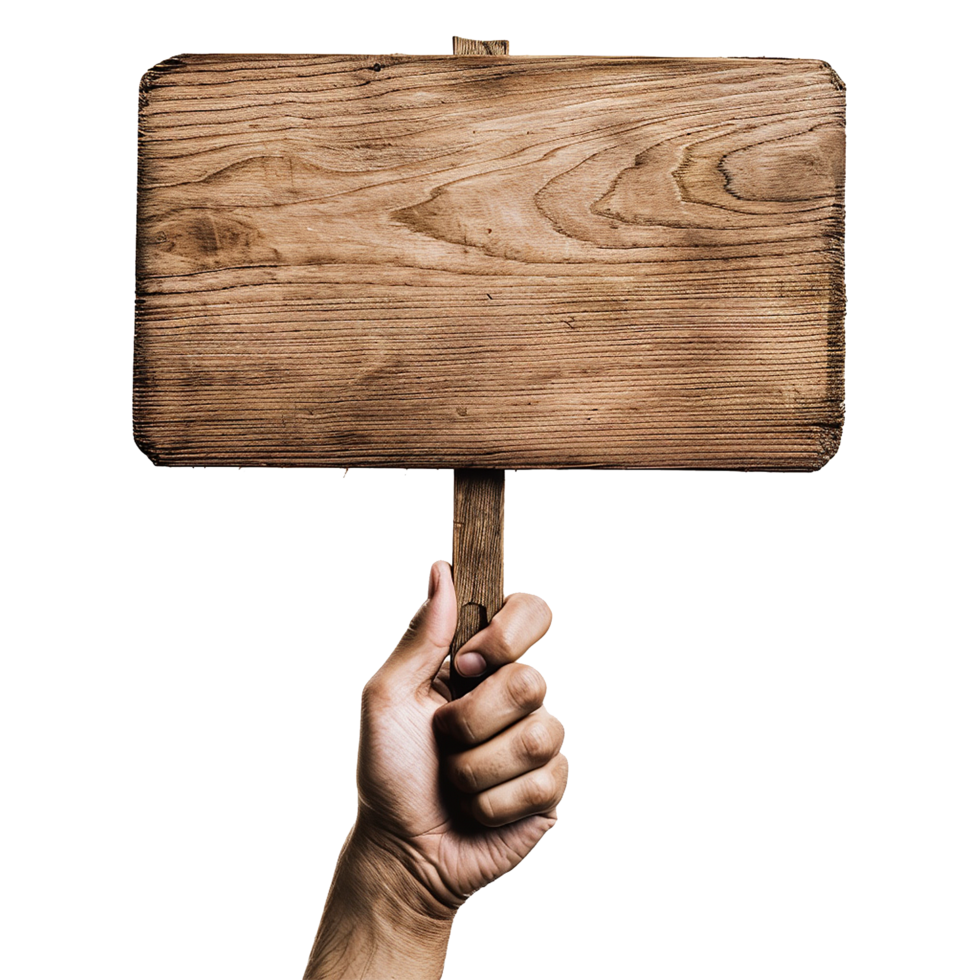 AI generated Handheld protest sign on transparent background png