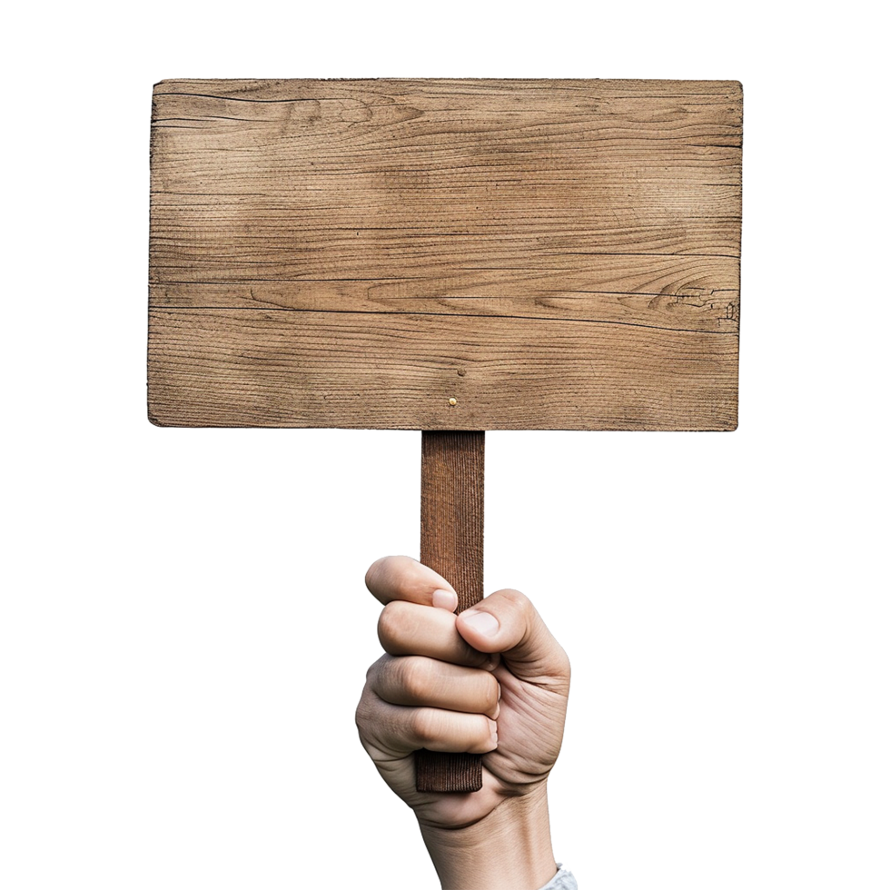 AI generated Handheld protest sign on transparent background png