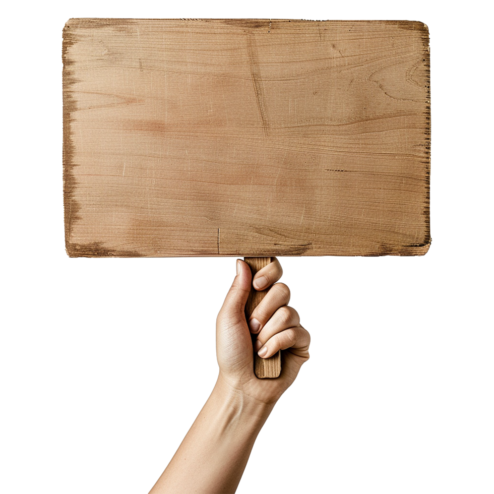 AI generated Handheld protest sign on transparent background png