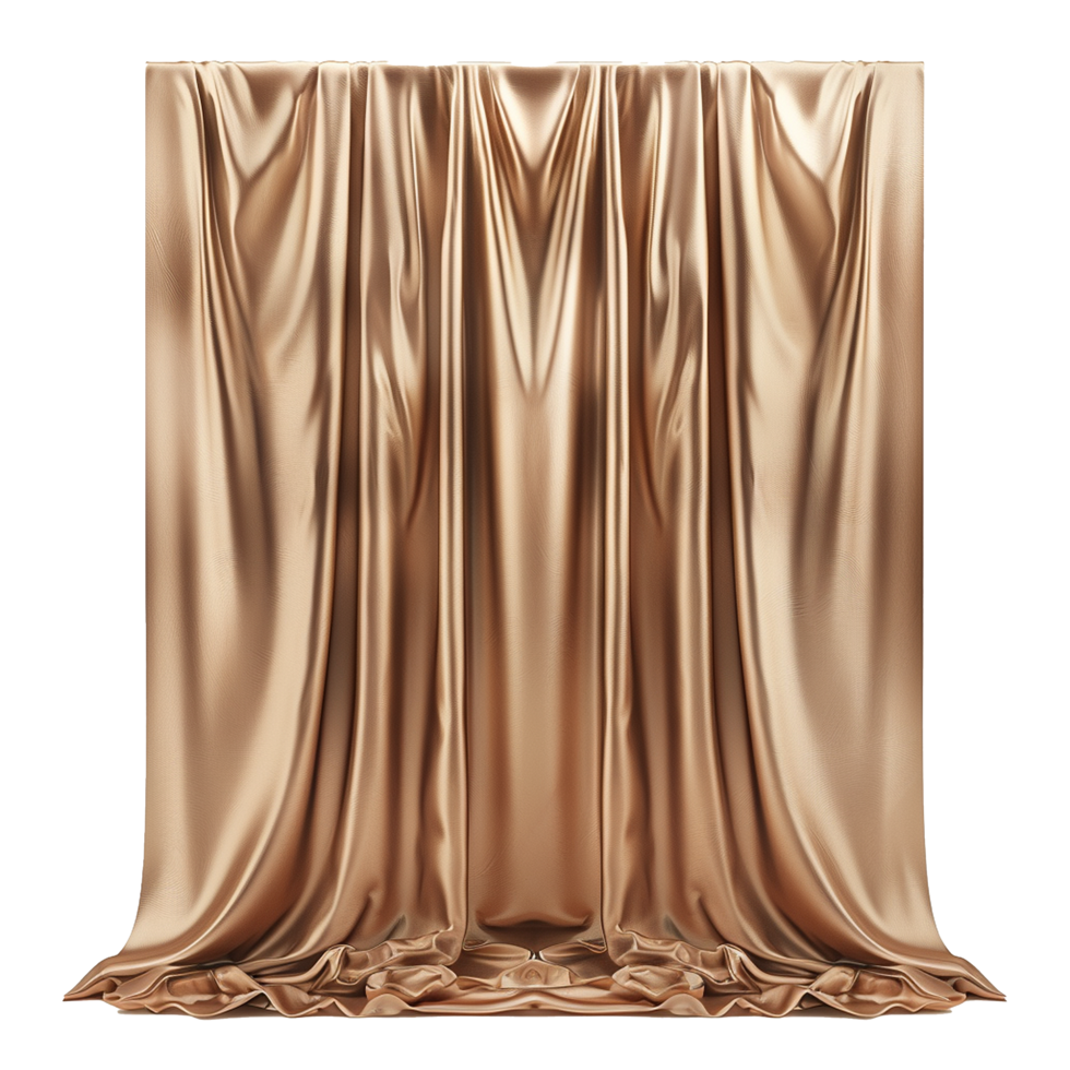 AI generated Silk curtain png isolated on transparent background