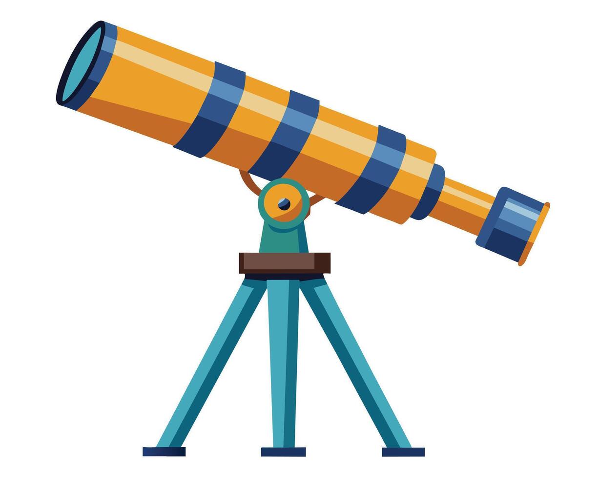 Telescope Vector Design On White Background illustration