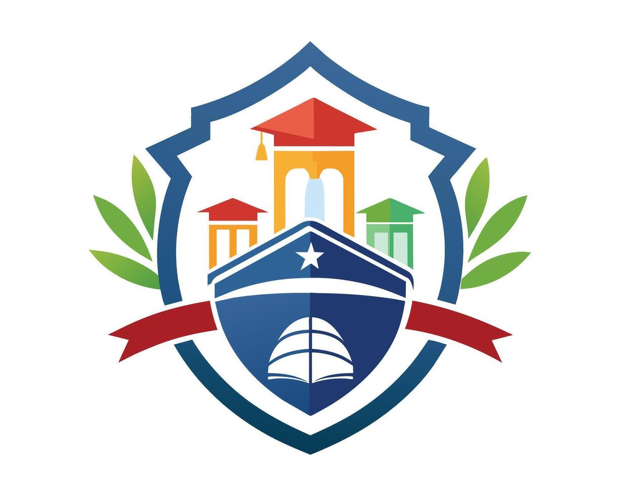 Logo Book Knowledge Academic Simple Vector illustration