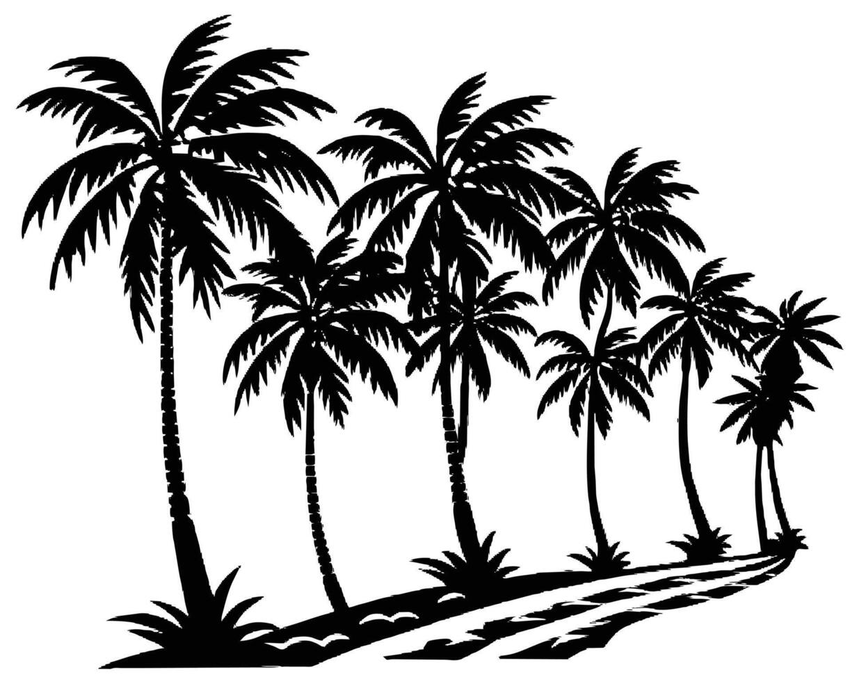 Palm Tree Stock Vector Design On White Background illustration