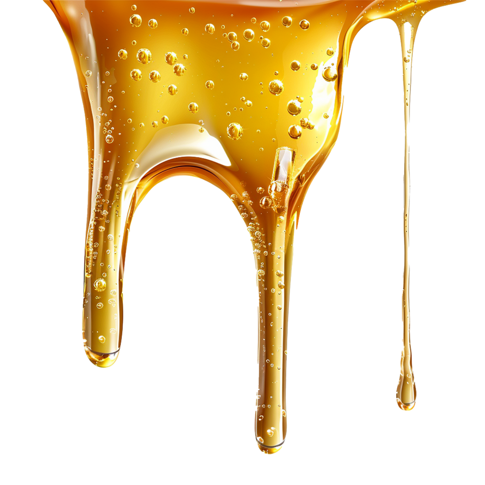 AI generated Honey dripping png isolated on transparent background