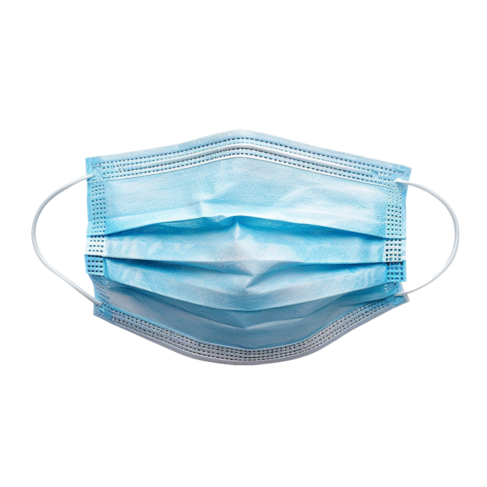 AI generated Labor wear face mask png isolated on transparent background
