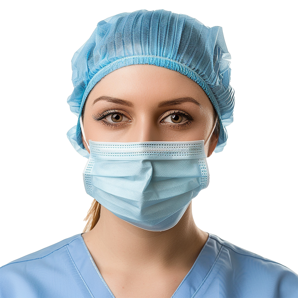 ai généré médecin porter visage masque png isolé sur transparent Contexte