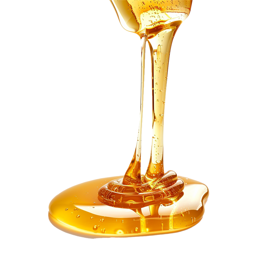 AI generated Honey dripping png isolated on transparent background
