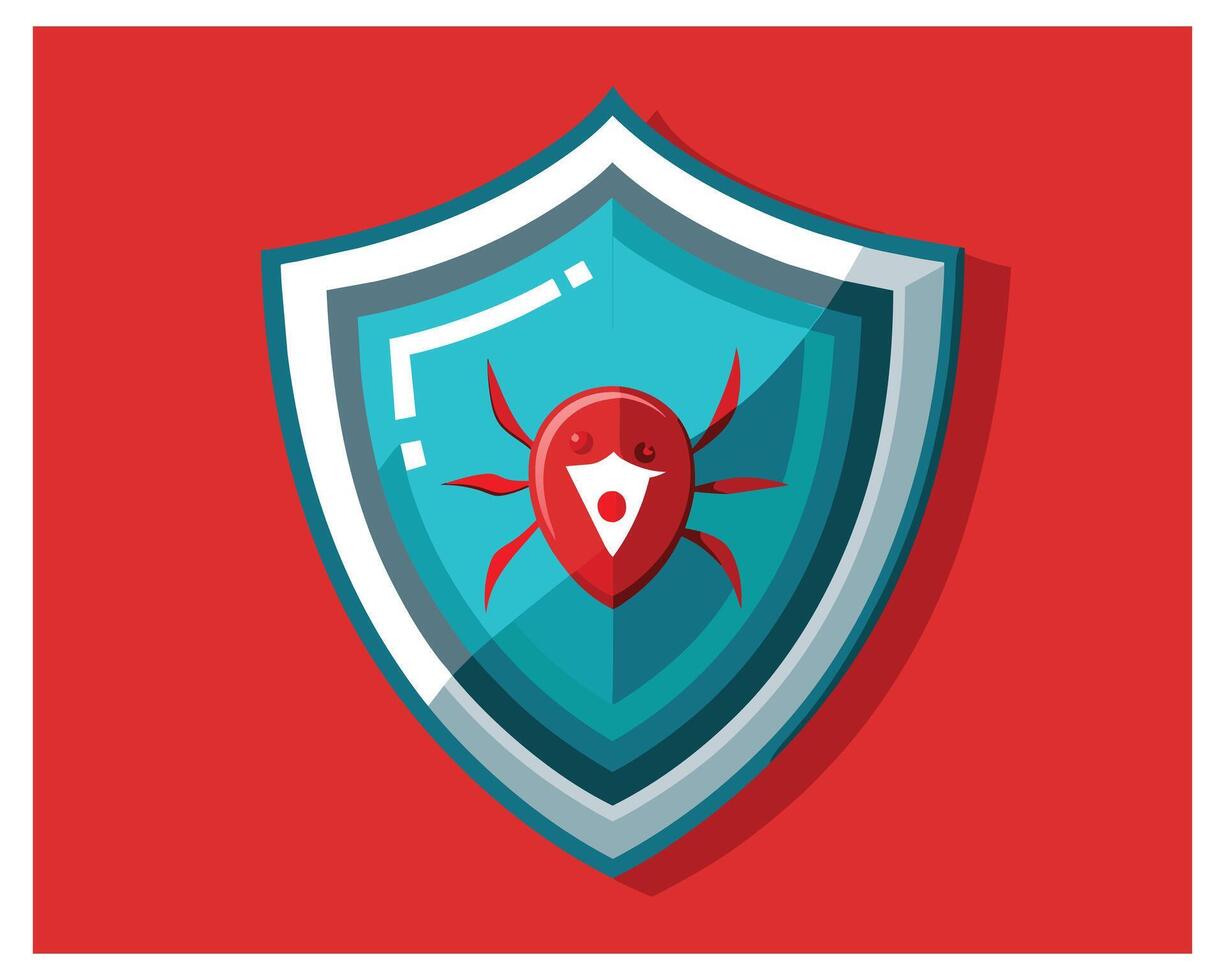 Computer With Cyber Security Icons Antivirus Pro Vector