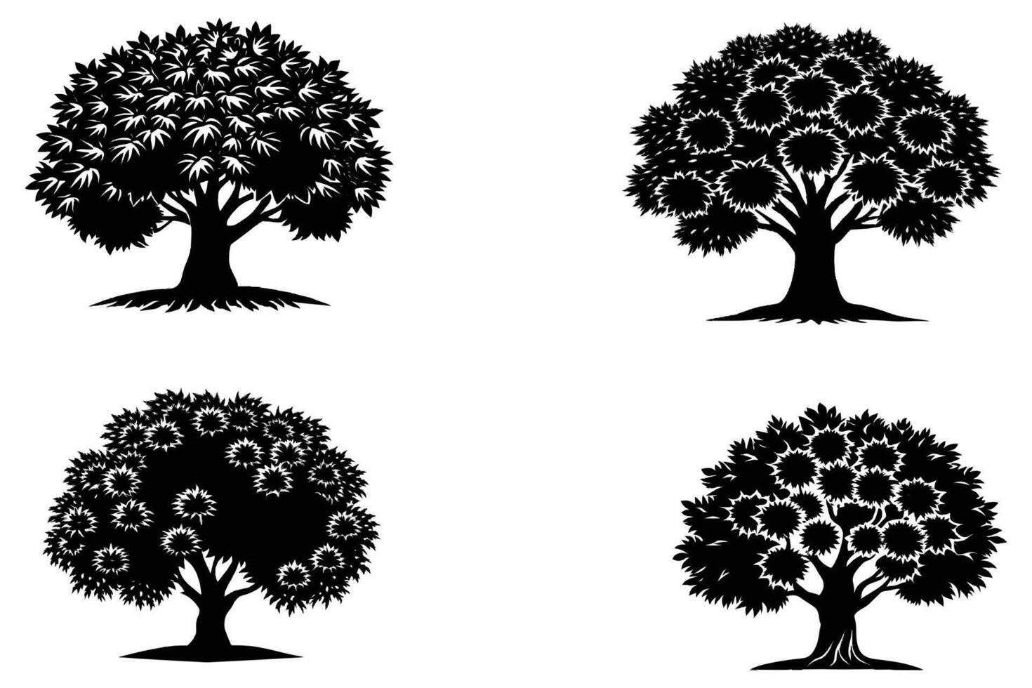 negro árbol vector diseño en blanco antecedentes ilustración