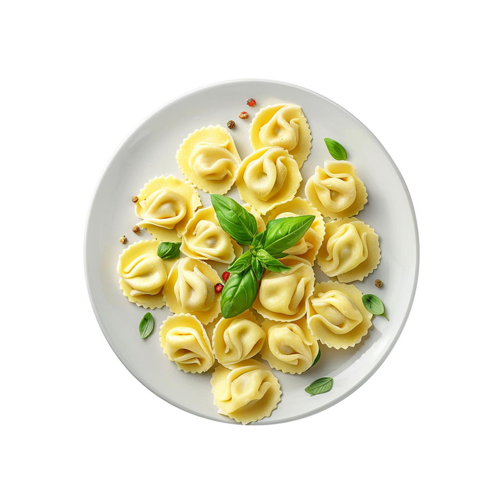 AI generated Italian stuffed pasta isolated on transparent background png
