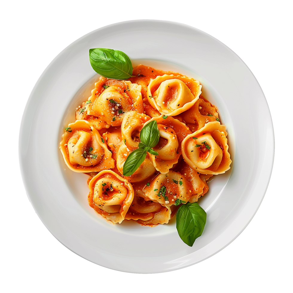 AI generated Italian stuffed pasta isolated on transparent background png
