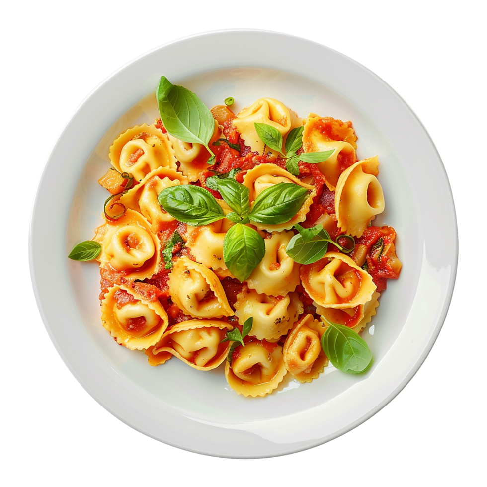 AI generated Italian stuffed pasta isolated on transparent background png
