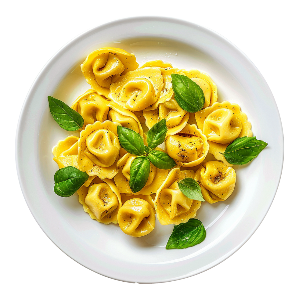 AI generated Italian stuffed pasta isolated on transparent background png