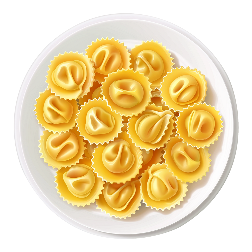 AI generated Italian stuffed pasta isolated on transparent background png