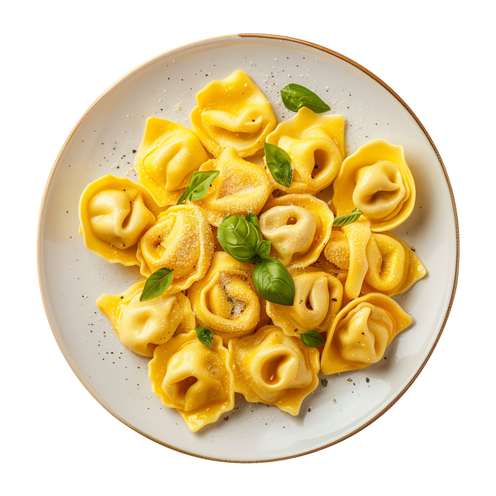AI generated Italian stuffed pasta isolated on transparent background png