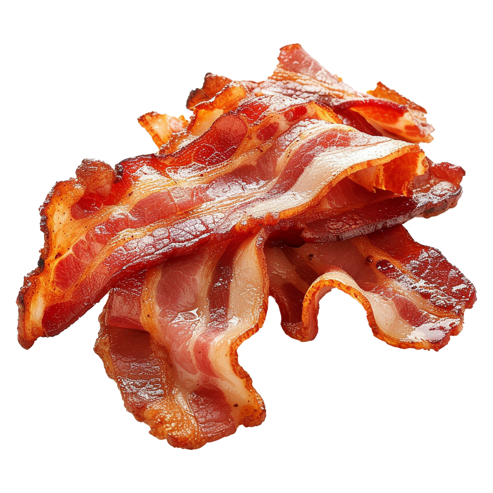 AI generated Fried bacon isolated on transparent background png