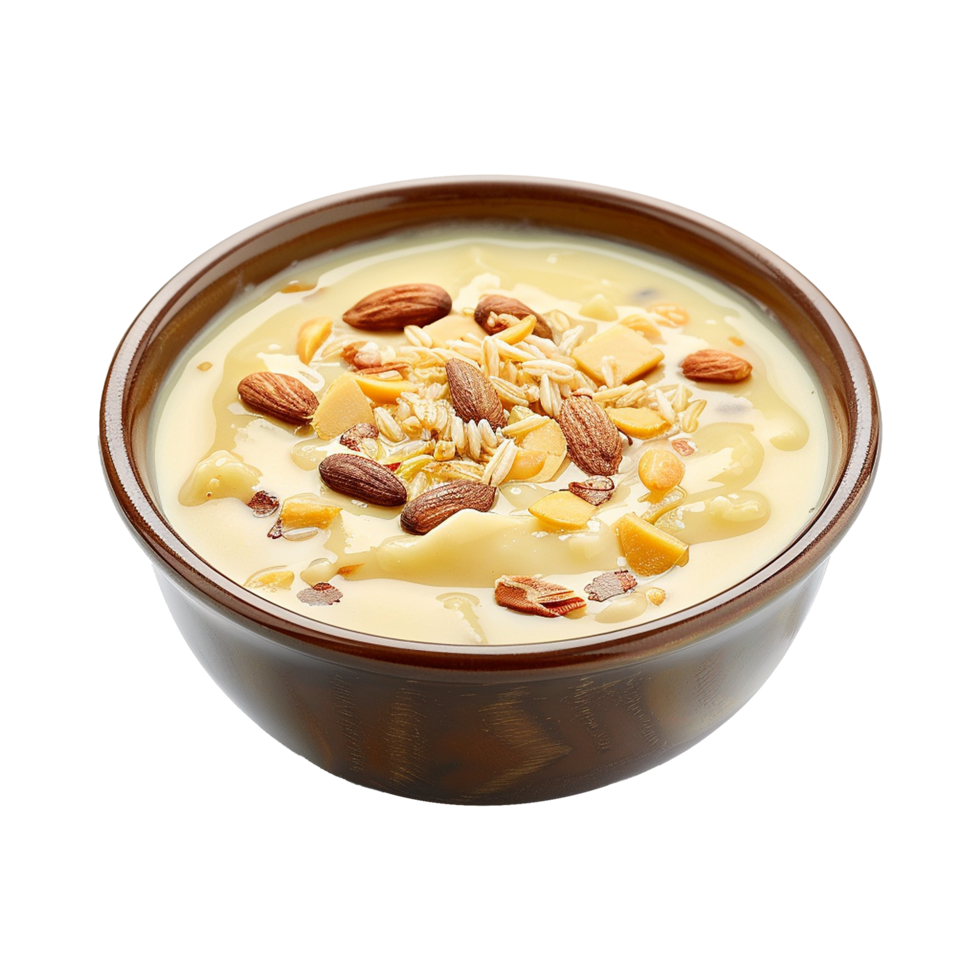 AI generated Tasty creamy kheer isolated on transparent background png