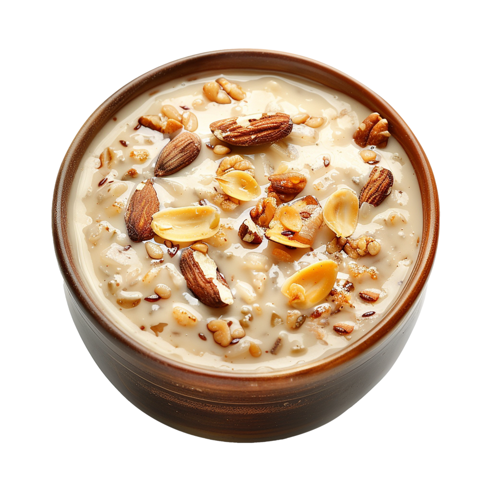 AI generated Tasty creamy kheer isolated on transparent background png