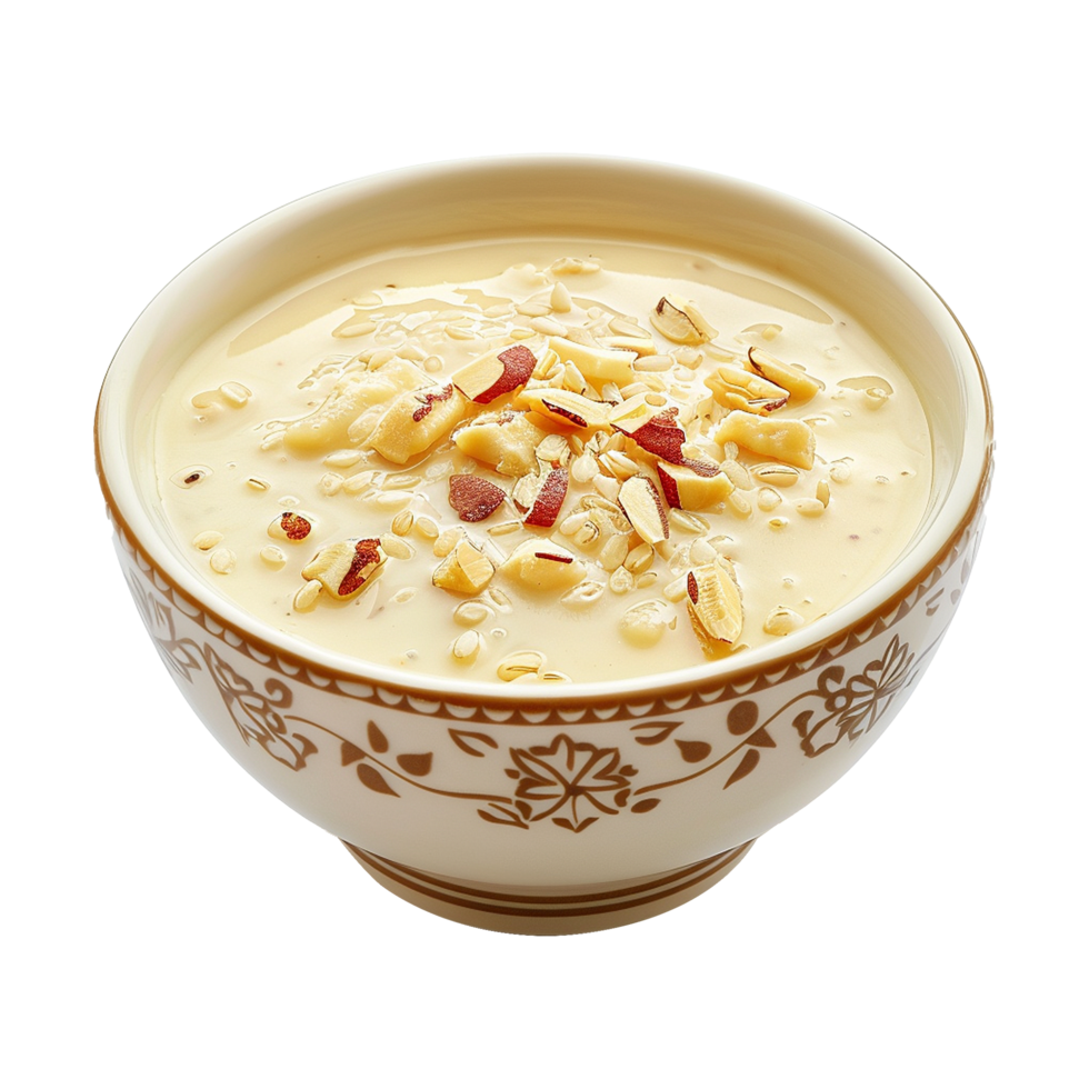 AI generated Tasty creamy kheer isolated on transparent background png
