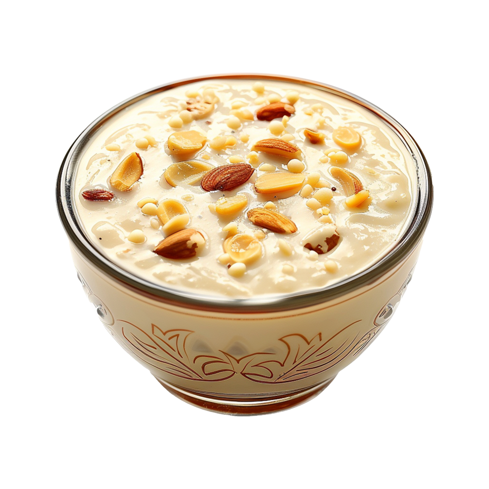 AI generated Tasty creamy kheer isolated on transparent background png
