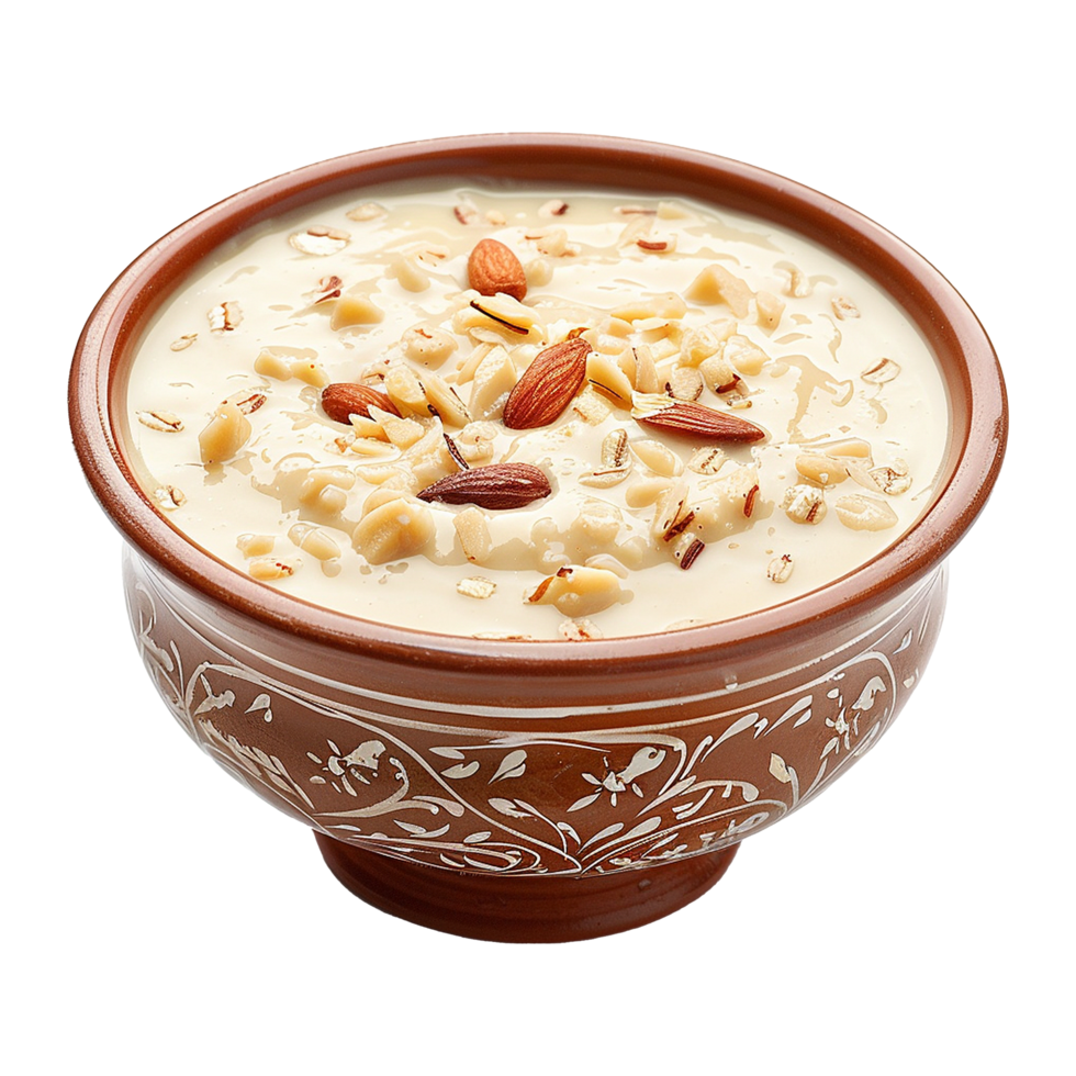 AI generated Tasty creamy kheer isolated on transparent background png