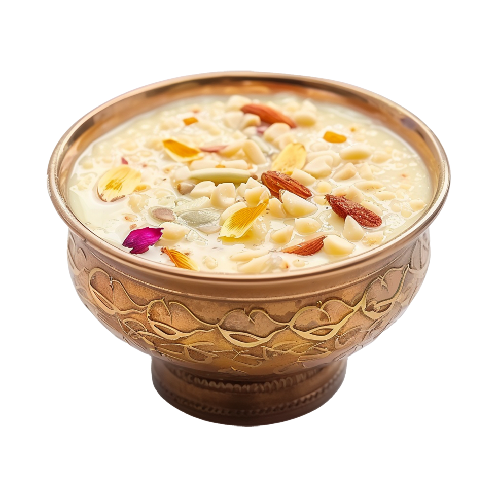 AI generated Tasty creamy kheer isolated on transparent background png