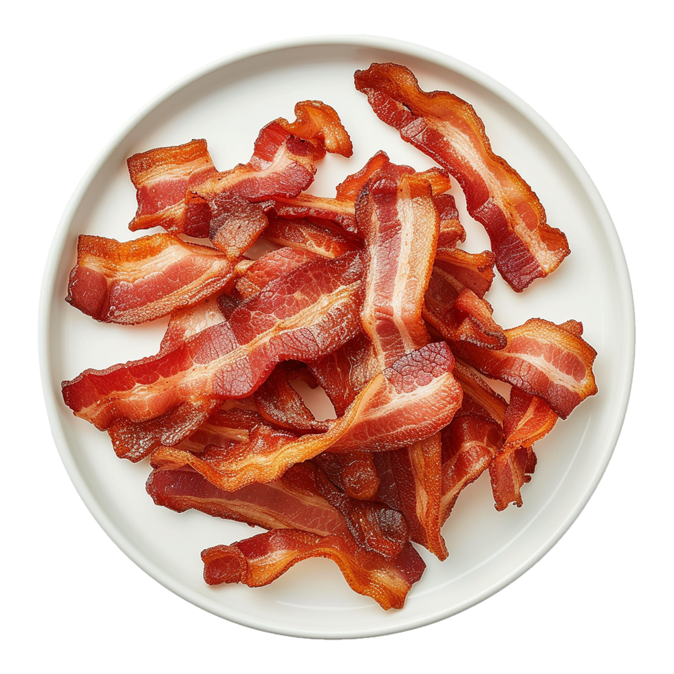 AI generated Fried bacon isolated on transparent background png