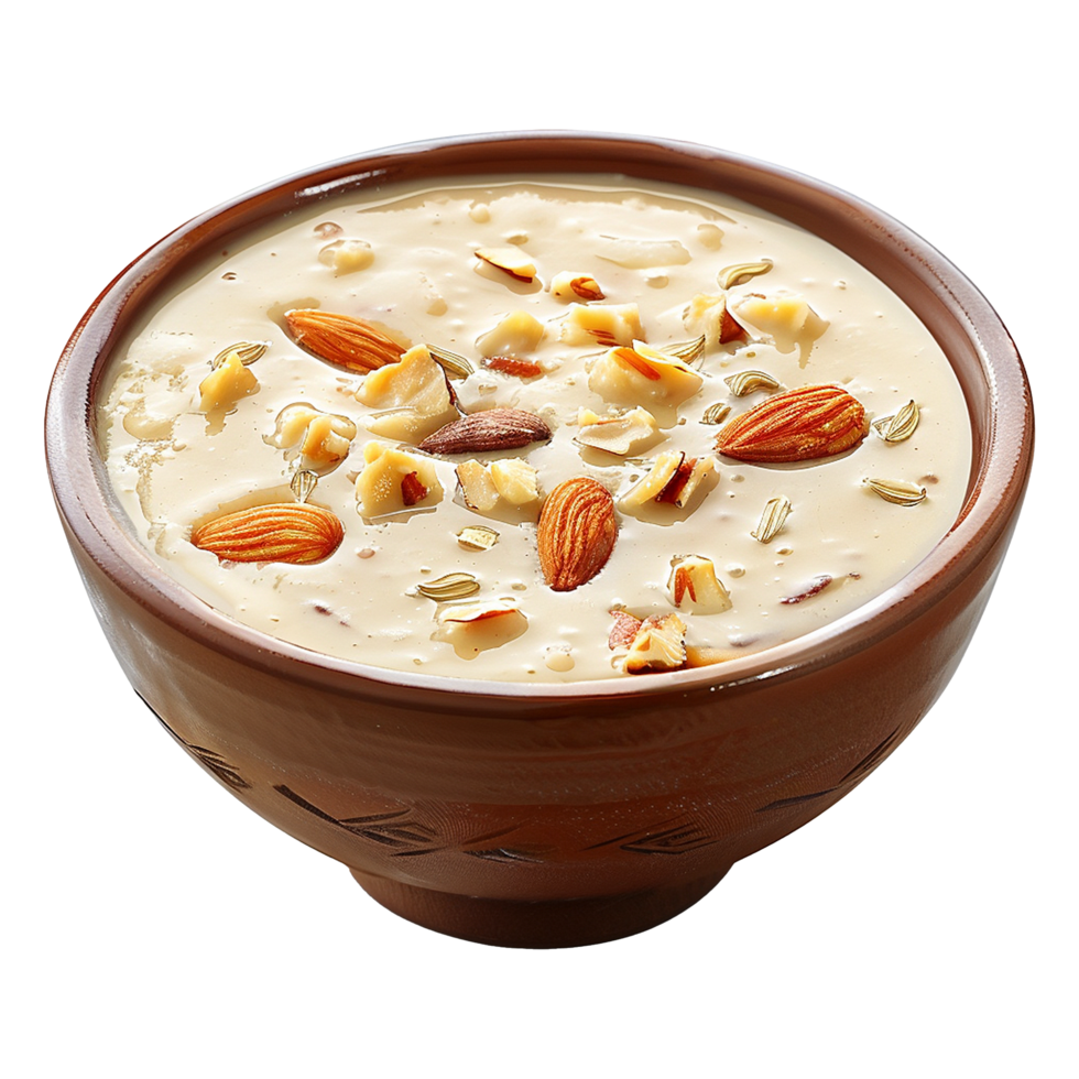 AI generated Tasty creamy kheer isolated on transparent background png