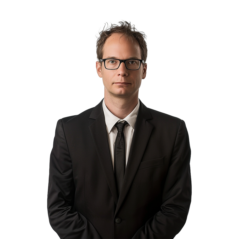 AI generated Man with glass isolated on transparent background png