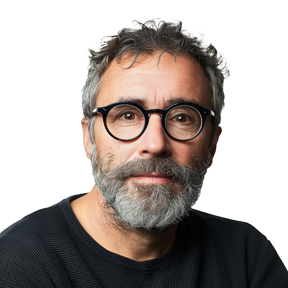 AI generated Man with glass isolated on transparent background png
