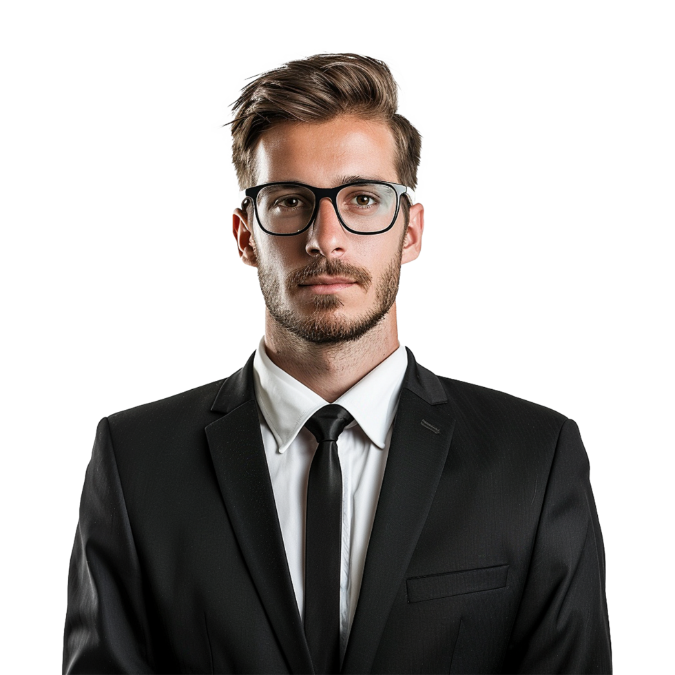 AI generated Man with glass isolated on transparent background png