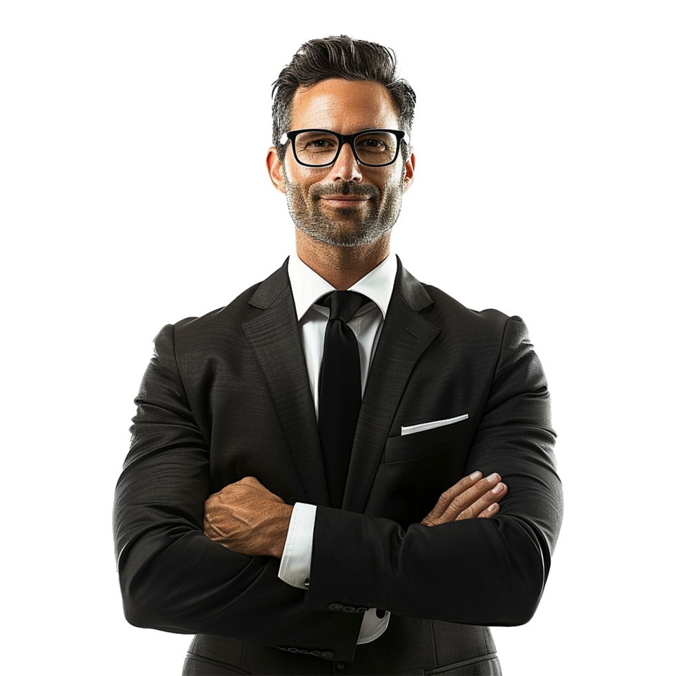 AI generated Man with glass isolated on transparent background png
