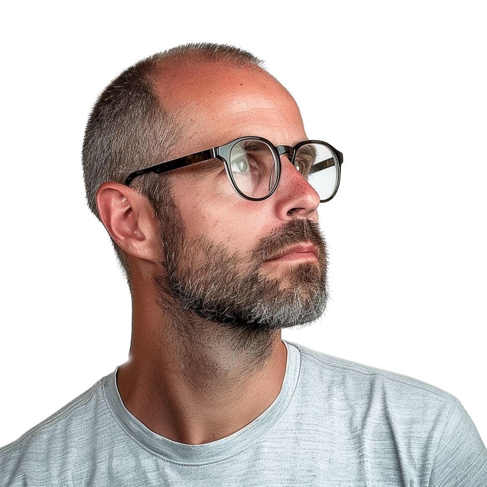 AI generated Man with glass isolated on transparent background png