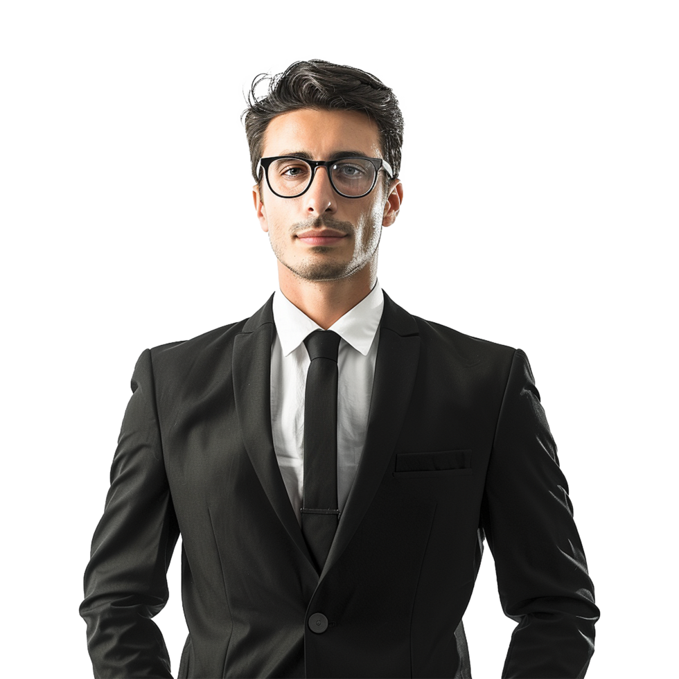 AI generated Man with glass isolated on transparent background png