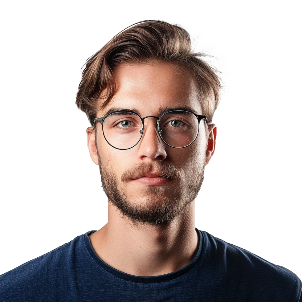 AI generated Man with glass isolated on transparent background png
