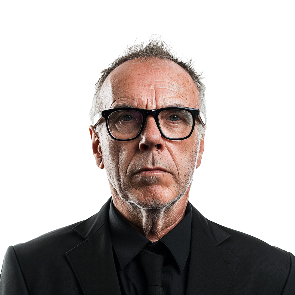 AI generated Man with glass isolated on transparent background png