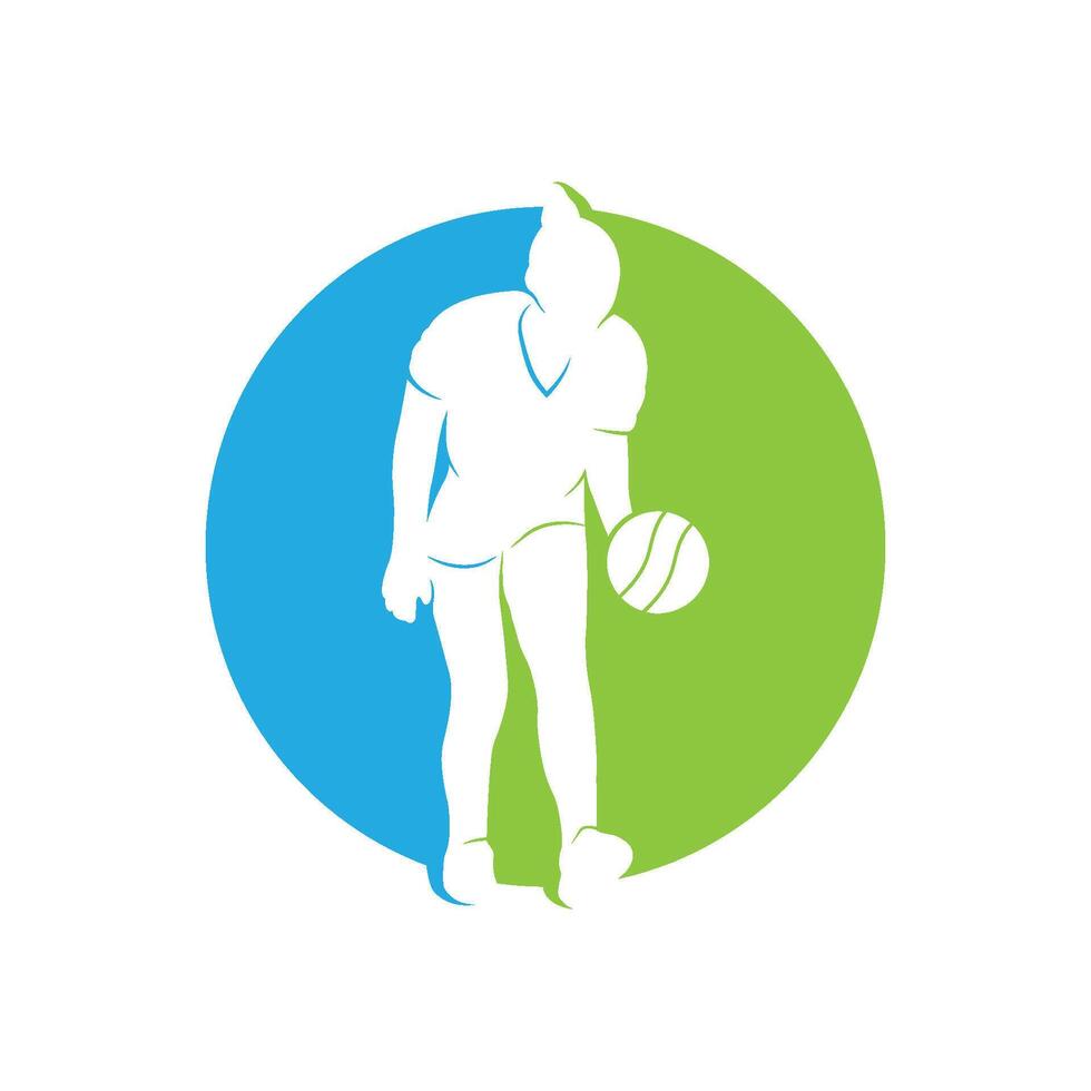 Silhouette volleyball player jumping on a white background. Vector illustration.