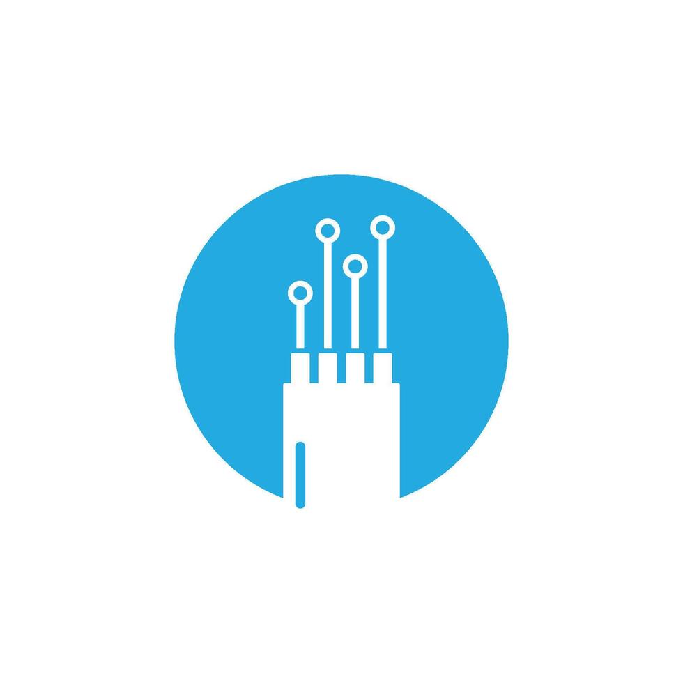 Viber optic cable icon vector flat design template