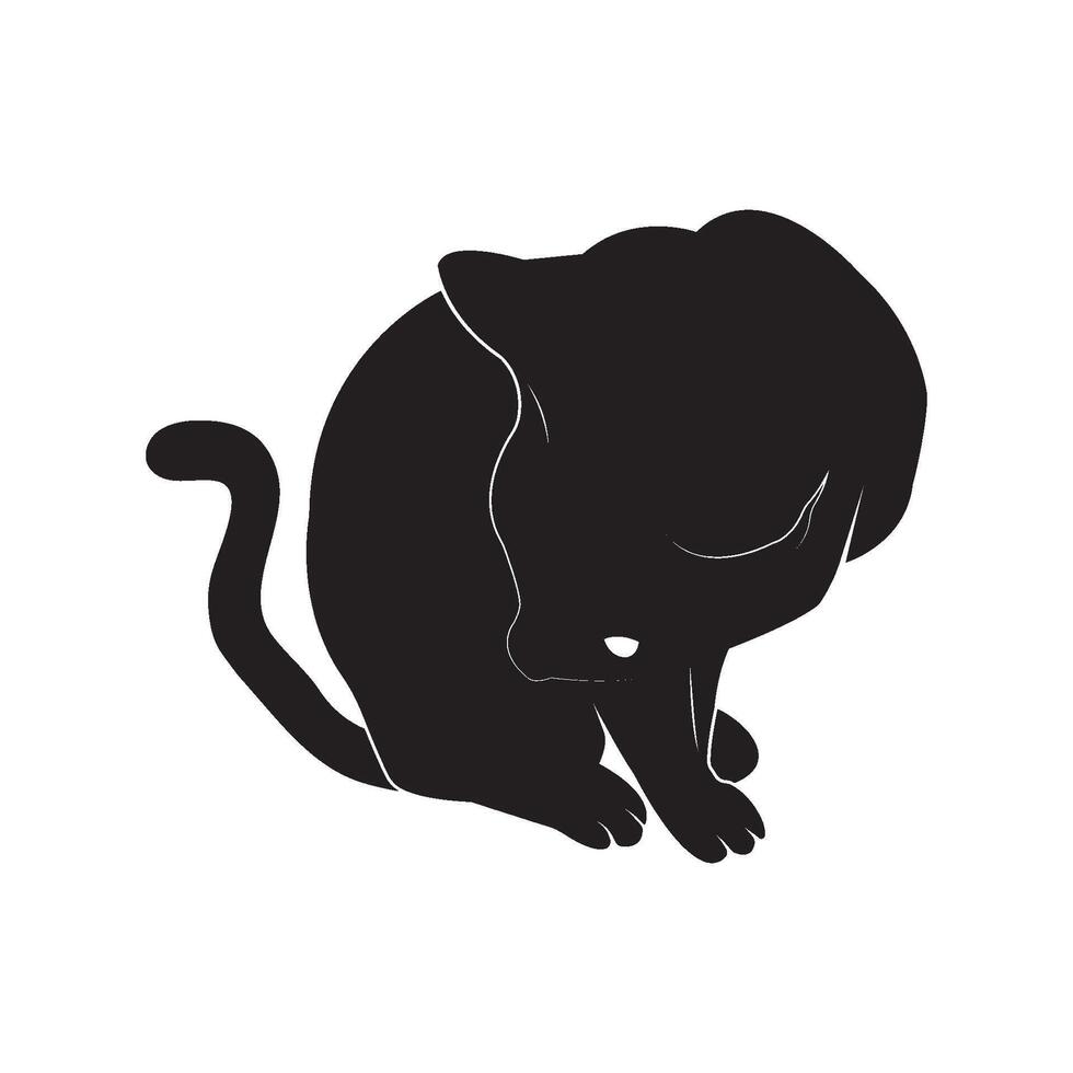 gato icono logo vector modelo ilustración diseño