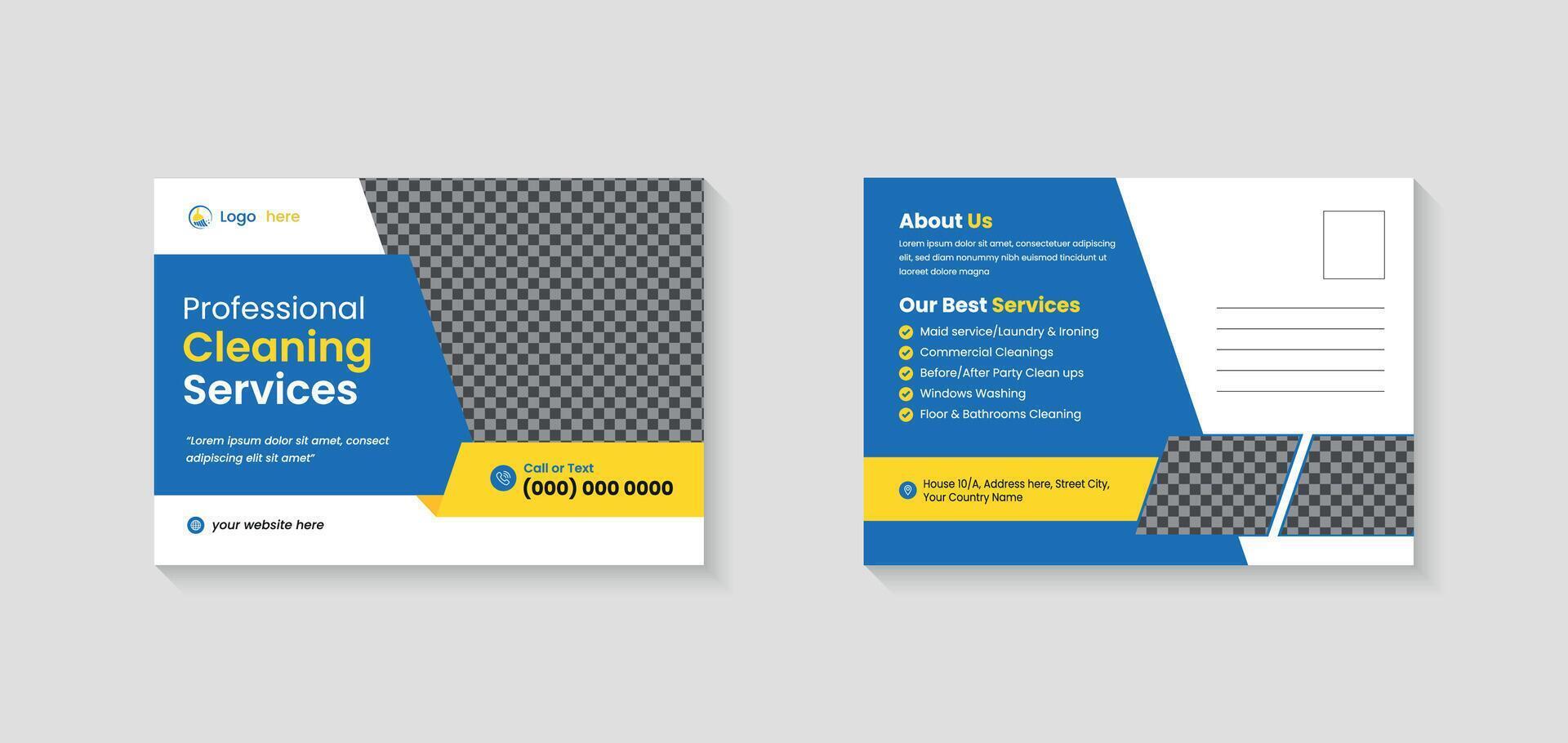Cleaning Service Postcard Template Modern Postcard Template 41925925