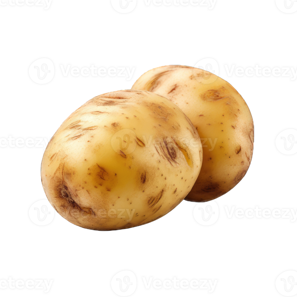 AI generated Potato Studio Shot Isolated on Transparent Background, Food Photography png