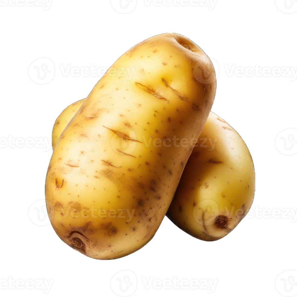 AI generated Potato Studio Shot Isolated on Transparent Background, Food Photography png