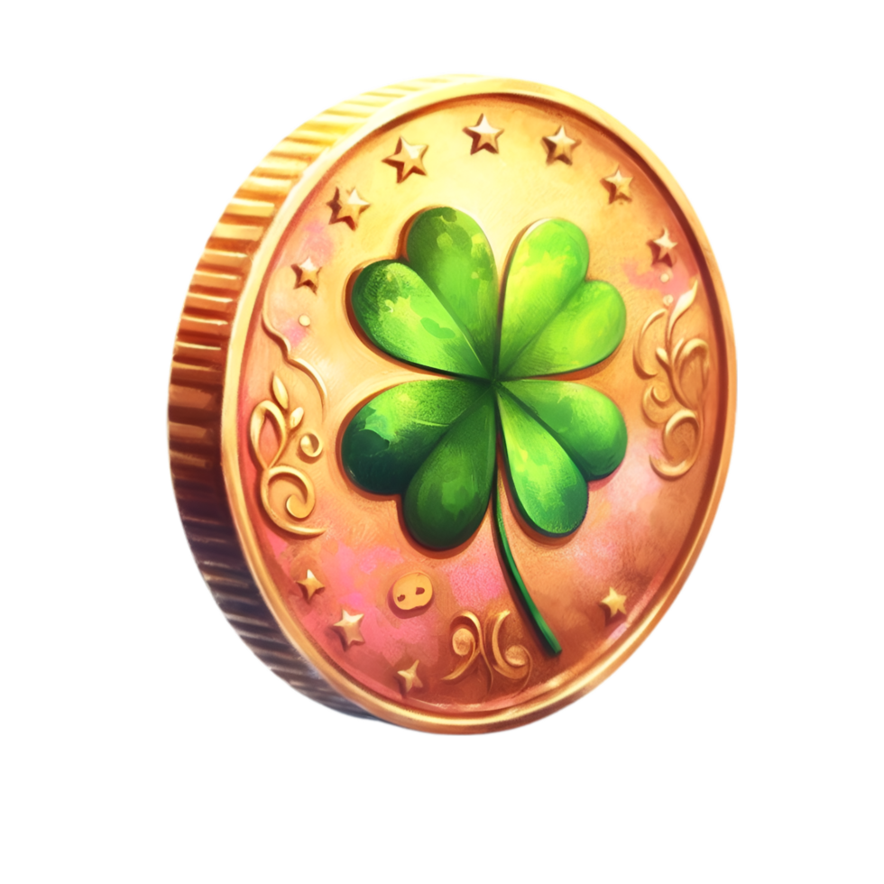 AI generated Lucky Gold Coin png