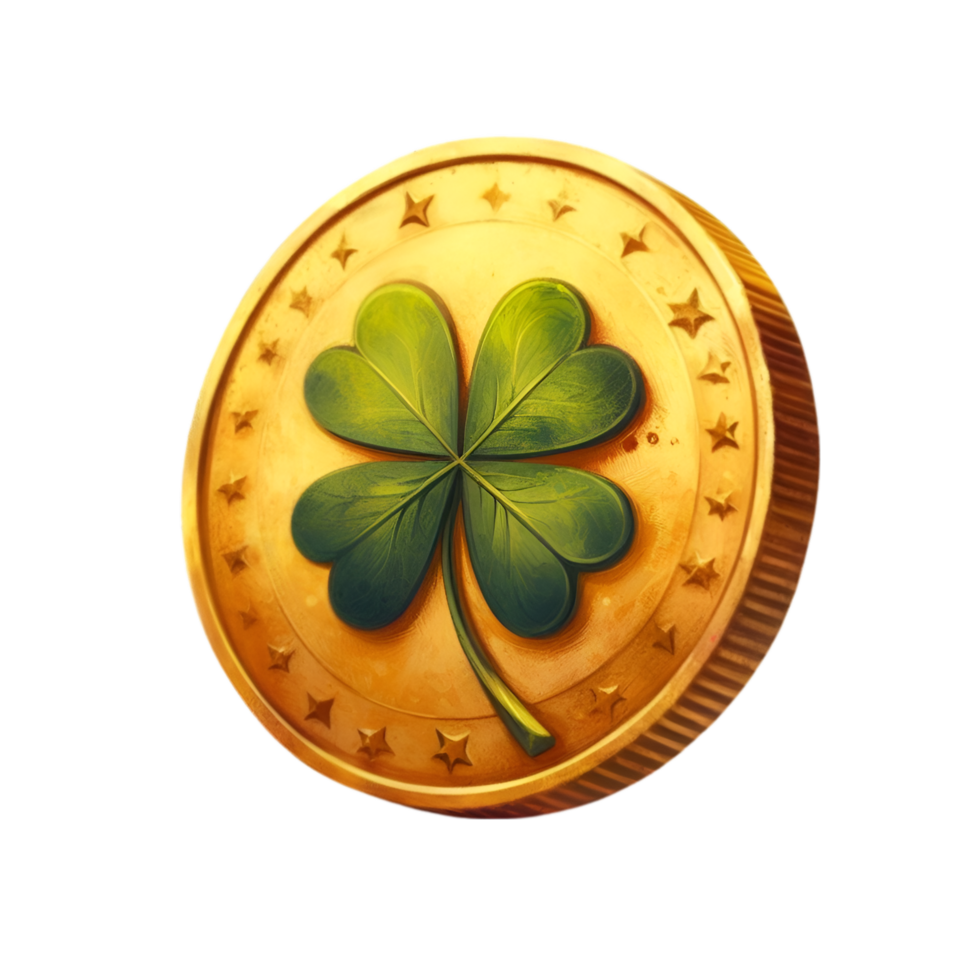 AI generated Lucky Gold Coin png